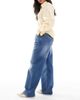 Daisy Street Daisy Street luna mid rise relaxed straight leg jeans in blue - 3
