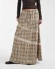 Daisy Street Daisy Street mid rise asymmetric tiered skirt with side split in light plaid-Blue - 3
