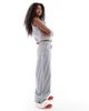 Daisy Street Daisy Street mid rise wide leg cuffed jeans in dark navy stripes - part of a set - 2