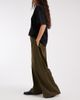 Daisy Street Daisy Street mid rise wide leg pants with asymmetric buttons in khaki olive green - 2