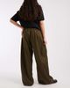 Daisy Street Daisy Street mid rise wide leg pants with asymmetric buttons in khaki olive green - 3