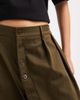 Daisy Street Daisy Street mid rise wide leg pants with asymmetric buttons in khaki olive green - 4