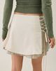 Daisy Street Daisy Street Mochi Layered Lace-Up Mini Skirt in Cream, Women's at Urban Outfitters - 2