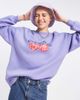 Daisy Street Daisy Street overdye sweatshirt with apple graphic-Purple - 1