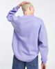Daisy Street Daisy Street overdye sweatshirt with apple graphic-Purple - 2