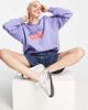 Daisy Street Daisy Street overdye sweatshirt with apple graphic-Purple - 4