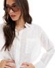 Daisy Street Daisy Street oversized eyelet shirt in white - part of a set - 4