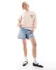 Daisy Street Daisy Street oversized graphic sweatshirt in washed peach-pink - 3
