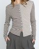 Daisy Street Daisy Street Pecan Contrast Stripe Cardigan in Grey, Women's at Urban Outfitters - 2