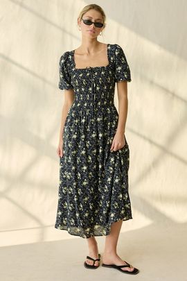 fitted maternity midi dress Light Blue Mesh Overlay Fitted Maternity Midi Dress