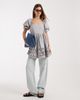 Daisy Street Daisy Street puff sleeve smock mini dress with ruffles in gray stripe - 1