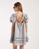 Daisy Street Daisy Street puff sleeve smock mini dress with ruffles in gray stripe - 4