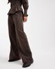 Daisy Street Daisy Street pull on drawstring pants in brown stripes - part of a set - 2