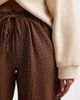 Daisy Street Daisy Street pull on drawstring pants in rust plaid-Brown - 2