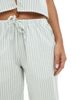 Daisy Street Daisy Street pull on low rise straight leg pants in sage stripes - part of a set-Green - 3
