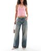 Daisy Street Daisy Street roomy low rise jeans in washed blue - 1