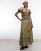 Daisy Street Daisy Street ruched broderie detail maxi dress in olive-Green - 1