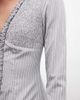 Daisy Street Daisy Street ruffle rara skirt mini dress in gray striped print - 4