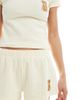 Daisy Street Daisy Street scoop neck top and shorts pajama set with bear graphic in buttermilk yellow - 3