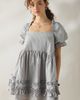 Daisy Street Daisy Street Seersucker Cotton Puff Sleeve Mini Dress in Grey, Women's at Urban Outfitters - 3