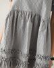 Daisy Street Daisy Street Seersucker Cotton Puff Sleeve Mini Dress in Grey, Women's at Urban Outfitters - 4