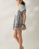 Daisy Street Daisy Street Seersucker Cotton Puff Sleeve Mini Dress in Grey, Women's at Urban Outfitters - 6