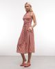 Daisy Street Daisy Street shirred drop waist midaxi dress in red plaid - 1