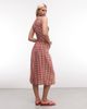 Daisy Street Daisy Street shirred drop waist midaxi dress in red plaid - 3
