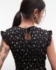 Daisy Street Daisy Street shirred ruffle sleeve mini dress in black ditsy floral - 2