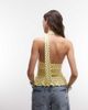 Daisy Street Daisy Street shirred scarf halter top in yellow polka dot - 4
