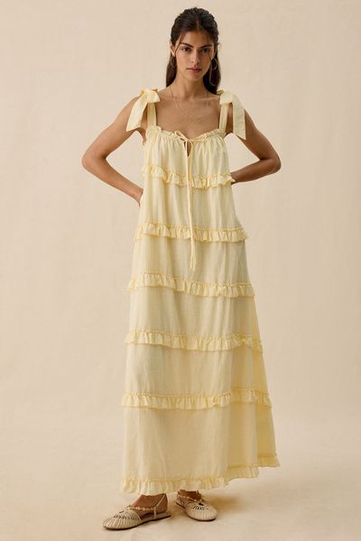 yellow plus size prom dresses Yellow A-Line Plus Size Prom Gown Evening Dress – Mislish main image 1