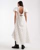 Daisy Street Daisy Street throw on smock midi dress with puff sleeves in white delicate floral - 2
