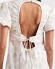 Daisy Street Daisy Street throw on smock midi dress with puff sleeves in white delicate floral - 4