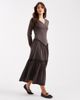 Daisy Street Daisy Street tiered dropped waist maxi dress in washed gray brown-Multi - 1