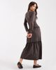 Daisy Street Daisy Street tiered dropped waist maxi dress in washed gray brown-Multi - 4