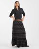 Daisy Street Daisy Street tiered ruffle boho skirt in brown plaid - 1