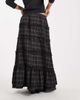 Daisy Street Daisy Street tiered ruffle boho skirt in brown plaid - 3