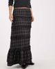 Daisy Street Daisy Street tiered ruffle boho skirt in brown plaid - 4