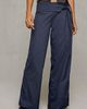 Daisy Street Daisy Street Torrone Belt Detail Cotton Wide Leg Pants in Navy, Women's at Urban Outfitters - 2