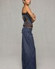 Daisy Street Daisy Street Torrone Belt Detail Cotton Wide Leg Pants in Navy, Women's at Urban Outfitters - 4