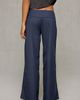 Daisy Street Daisy Street Torrone Belt Detail Cotton Wide Leg Pants in Navy, Women's at Urban Outfitters - 5