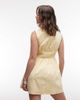 Daisy Street Daisy Street v neck lace detail mini dress with shirred waist in yellow - 4