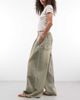 Daisy Street Daisy Street wide leg jeans with star buttons in dark wash-Blue - 2