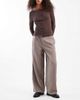 Daisy Street Daisy Street wide leg tapered pants in gray pinstripe - 1