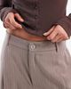 Daisy Street Daisy Street wide leg tapered pants in gray pinstripe - 4