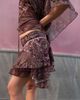 Daisy Street Daisy Street x Emma Jean asymmetric hem mini skirt in brown paisley - part of a set - 4