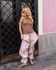 Daisy Street Daisy Street x Emma Jean boho balloon pants with lace in rose pink - 1
