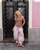 Daisy Street Daisy Street x Emma Jean boho balloon pants with lace in rose pink - 2