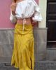 Daisy Street Daisy Street x Emma Jean boho ruffle drop waist midaxi tiered skirt in chartreuse-Yellow - 2