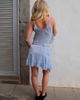 Daisy Street Daisy Street x Emma Jean boho satin mini skirt with lace detailing in blue -set - 3